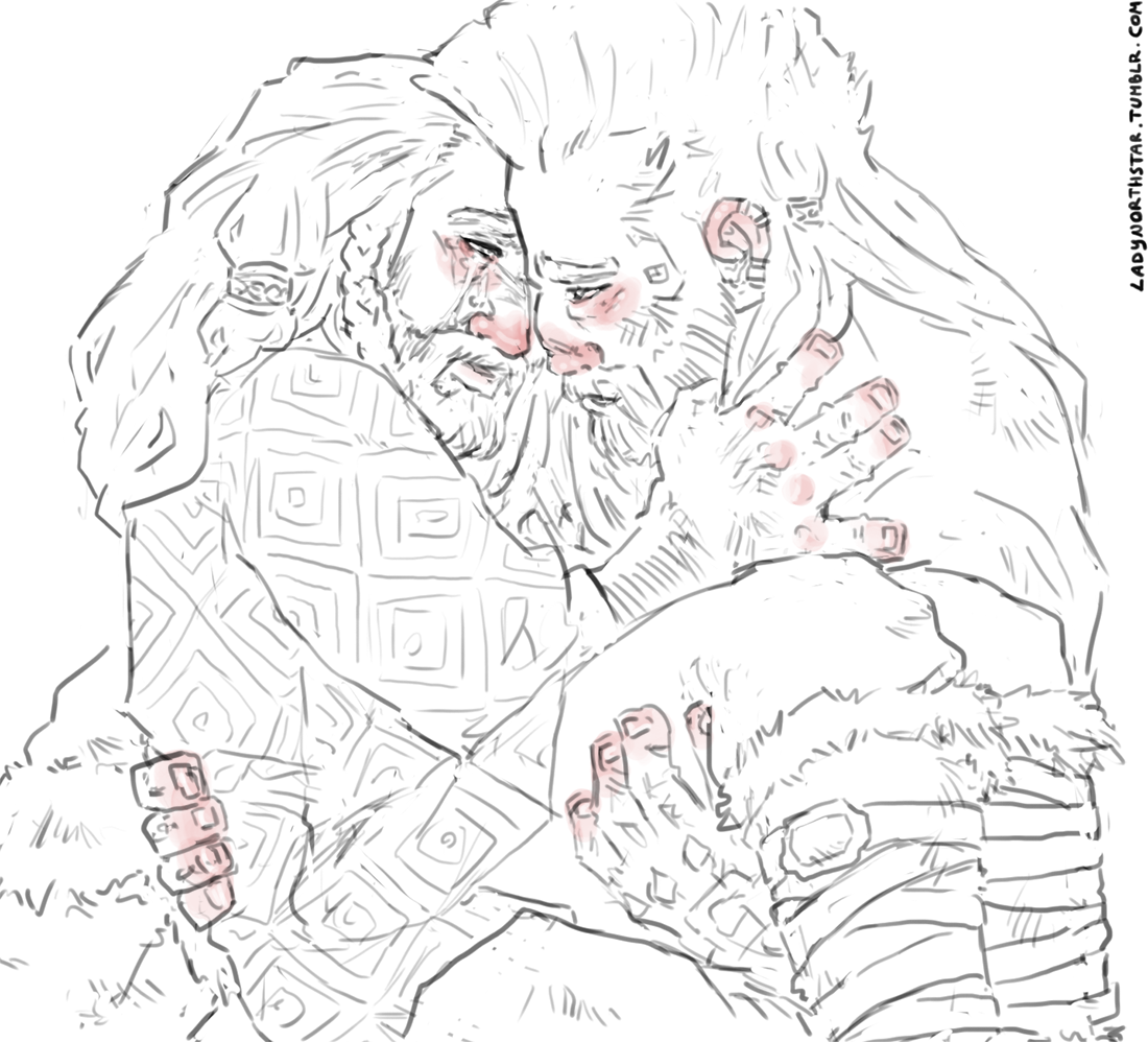 ladynorthstar:  Dwalin was the only one Thorin ever allowed to be seen crying by: he