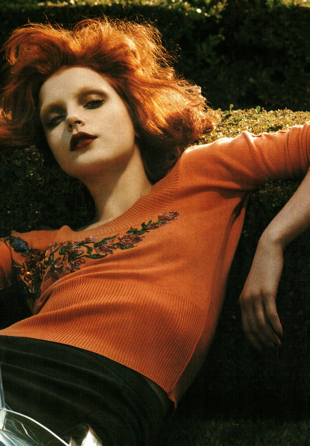 meiselmuse:  Jessica Stam / Vogue Italia August 2004 “Red Alert“ by Steven Meisel