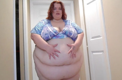 hotfattygirl: Pleasantly Plump’s February 2015 Weigh In  Over the past few years Pleasantly Plump has really packed on the  pounds! She’s been gaining at an amazing and alarming rate! Everything  about her is fatter. From her sexy double chin, to