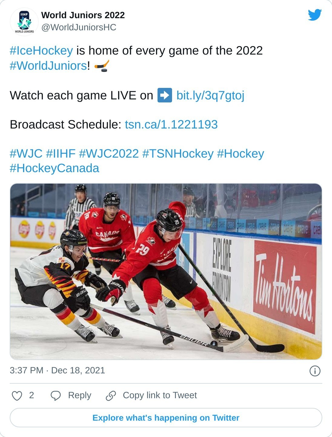 World Junior Ice Hockey Championships Live Stream Online