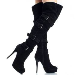 ilovecuteshoesblog:  Thigh High Boots Black