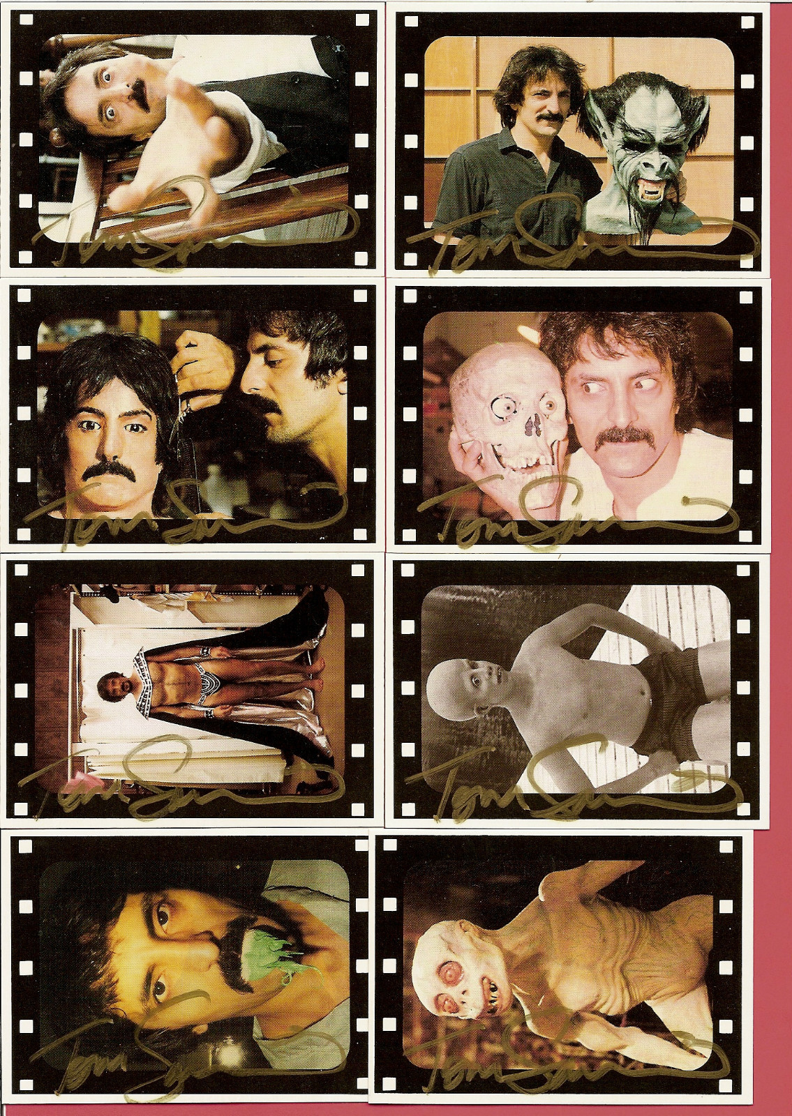 todf:  Autographed Tom Savini Grande Illusions collector’s cards (from Ebay).