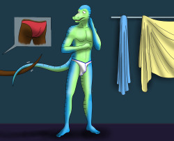 Well it’s been a long day, and you found Junn finishing a shower and about to dry off. Another Snakari bends over to pick up a dropped soap bar, his tail touching his. you can’t help but smirk, seeing how he blushes, turning to see the other male. Time