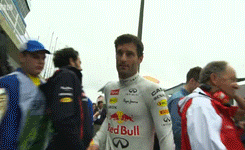Mark Arriving In The Garage For His Last F1 GP