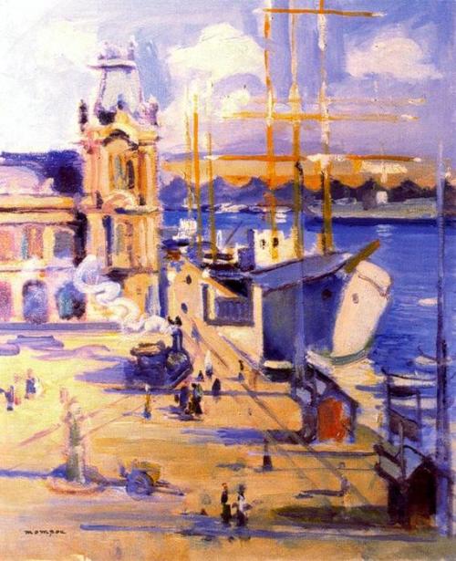 Barcelona, The Port Works Commity  -   Josep Mompou DencausseCatalan, 1888-1968oil on canvas