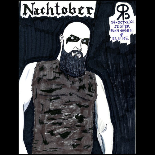 Nachtober Drawing Challenge - Day 04: Jesper Sunnhagen(Drummer for the band Eleine)
