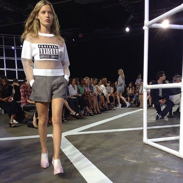 yeule:  pradamiuccia:  mirnah:  This Alexander Wang’s Parental Advisory shirt is