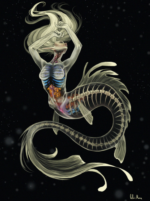 helmiruu: Jumping into mermaid bandwagon! This one is inspired by transparent fish species.