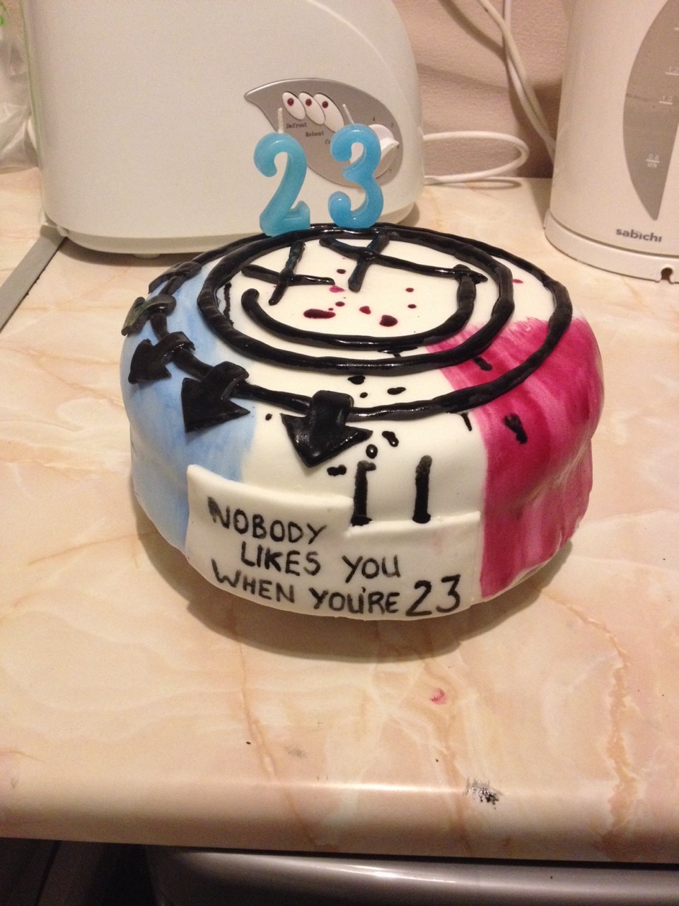 basemant:  if I don’t get this cake when I turn 23 then there will be no turning