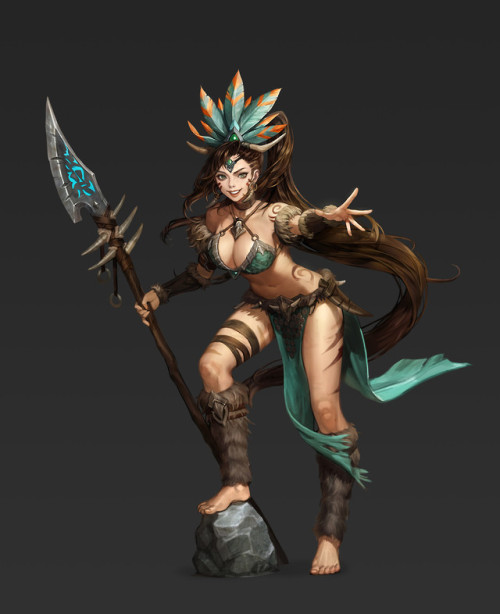 Amazon Hunter  Monable . www.artstation.com/artwork/ym3rO