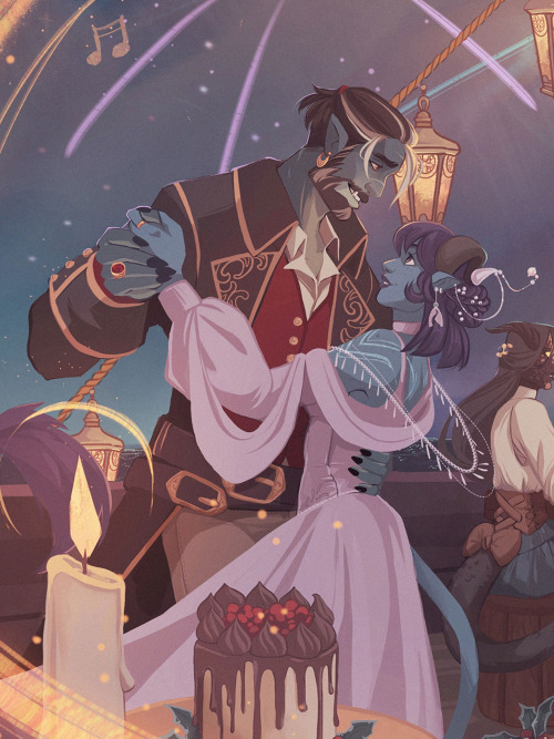 reillustrated:and some detail shots from my Critmas Gallery piece because there’s a Lot Going On in 