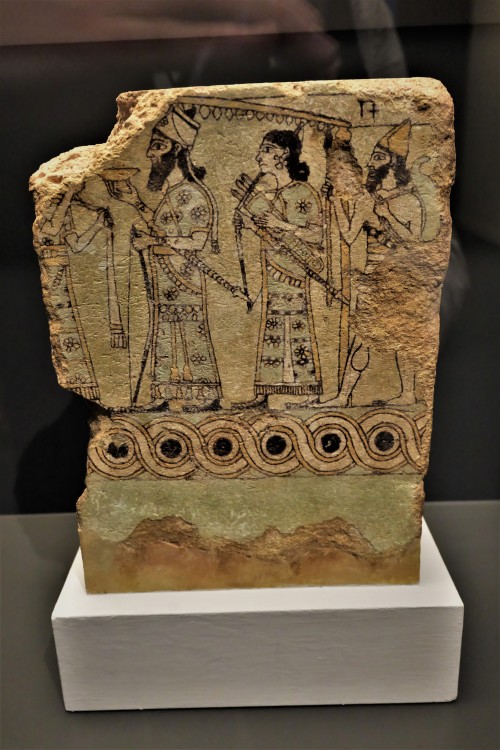 barbucomedie:Glazed Tile from Nimrod, Iraq dated between 875-850 BCE on display in the CaixaForum in