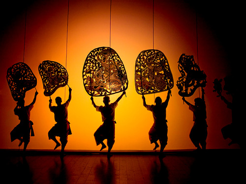 southeastasianists: Sbek Thom, Kmer Shadow Theater The Sbek Thom is a Khmer shadow theatre feat