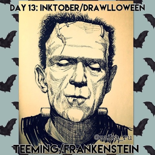 Day 13: Feeling more Frankenstein’s monster than teeming. Also feeling sketchy rather than cartoony.