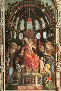 Andrea Mantegna (1431-1506), Madonna della Vittoria (1495-96); oil on canvas, 285 x 168 cm; Louvre