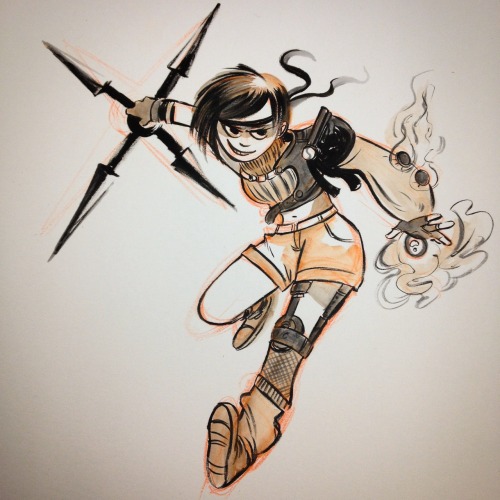 chiumonster:Inktober day 6: yuffie. Didn’t have the energy to pick an unfamiliar character :P this o