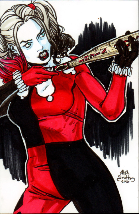 1306: Harley at Bat
It’d be weird if I went all the way through Inktober without drawing Harley, right? Here’s a nice mash-up of classic Harley and Margot Robbie, enjoy.