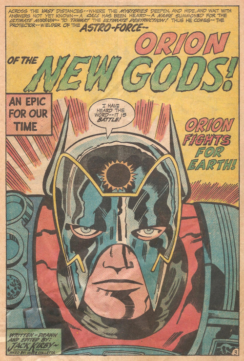 ORION of the NEW GODS! (by Jack Kirby & Vince Colletta from New Gods #1, 1971)