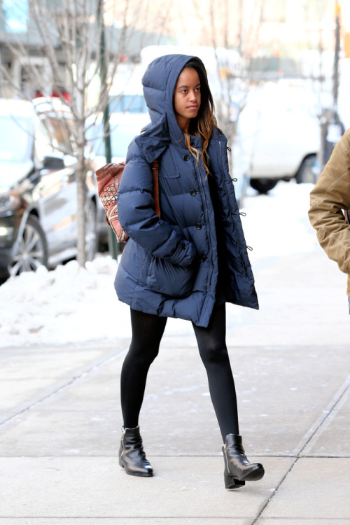 Malia Obama at Harvey Weinstein production offices in NYC