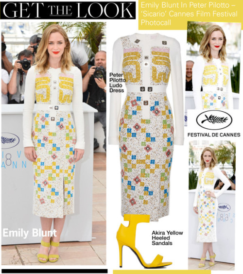Get The Look-Emily Blunt In Peter Pilotto Sicario Cannes Film Festival Photocall By Kusja Featuring A