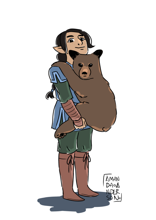 amandalisbethanderson:bby vex &amp; trinket doodle [image description: a drawing of a young Vex,