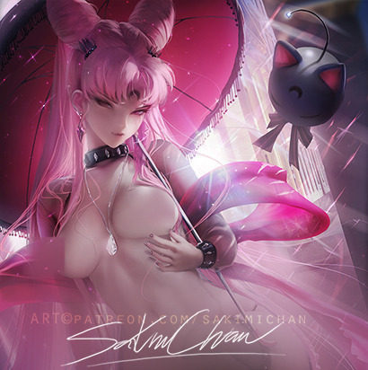 sakimichan: This terms’s nsfw /sfw female pinup variation >;3 put a bit of pink  into it<3 psd,hd jpg, video process  etc>https://www.patreon.com/sakimichan  