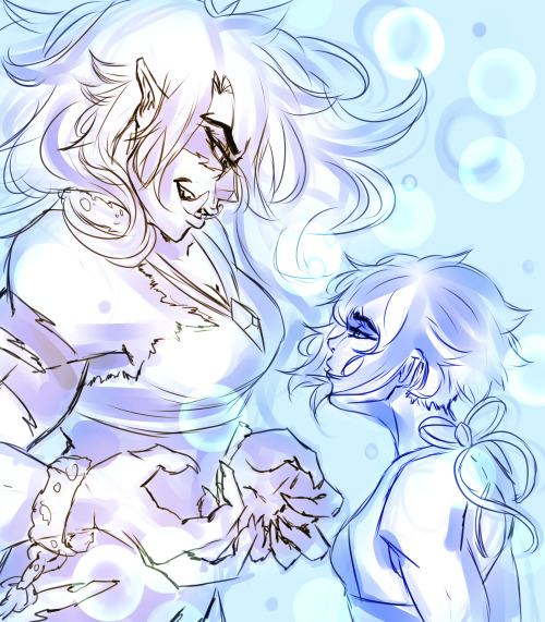 jen-iii:Runs hands down faceWhat if because they’re in the ocean, Lapis is the stronger gem and is able to keep Jasper captive without the fusion. Just imagine it