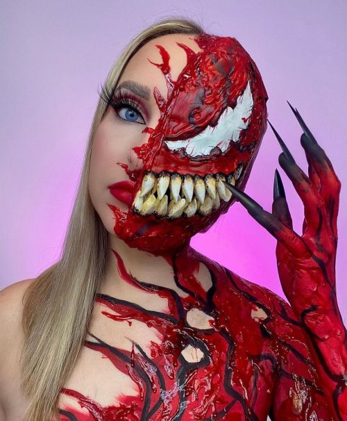 Halloween Inspo @makeitjess Posted @withregram • @makeitjess Let there be Carnage 31 Days of Hallo