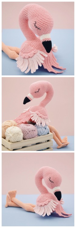 DIY Crochet Amigurumi Flamingo PatternThis pretty crochet flamingo uses the following stitches: chai