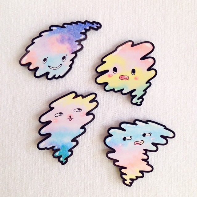 mountcoronet:  ☁ my acrylic pins available at heychickadee.com