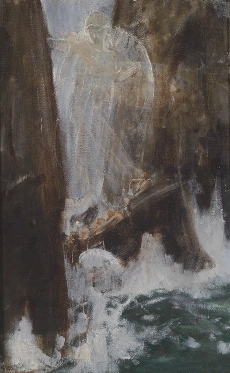 templeofapelles:Adolf Hiremy-Hirschl (b.1860, Temesvar, Austria-Hungary ~d. 1933, Rome)Study for The