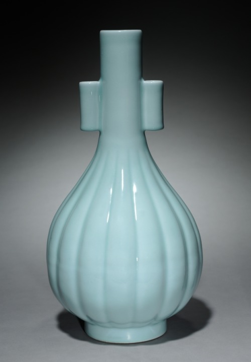 Melon-Shaped Fluted Vase, 1736-1795, Cleveland Museum of Art: Chinese ArtSize: Diameter: 21.5 cm (8 