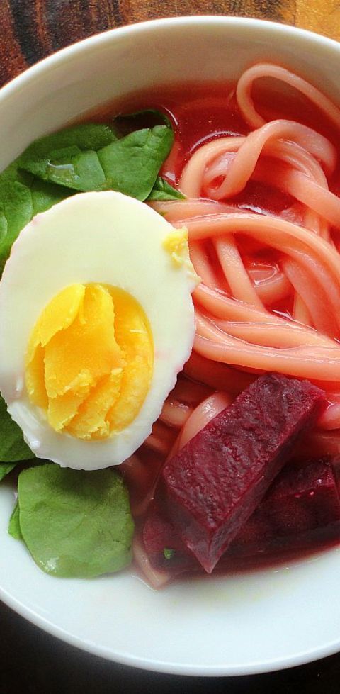 Quick Lunch: Beet Broth Udon