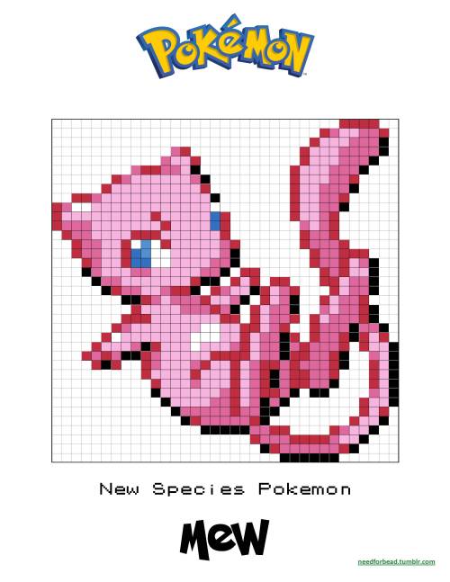 Pokemon:  MewPokemon is managed by The Pokemon Company.For more Pokemon perler bead designs visit my