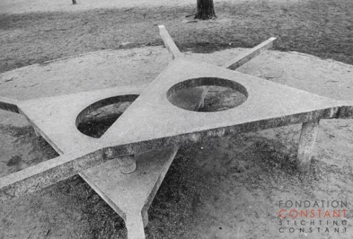 architectureofdoom:Concrete playground object, Amsterdam, Constant Nieuwenhuys, 1955