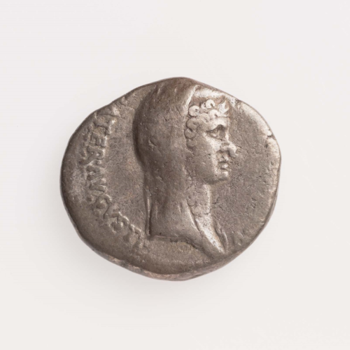 gemma-antiqua:Didrachm of Caesarea with the profile of Emperor Nero on the obverse and of his mother