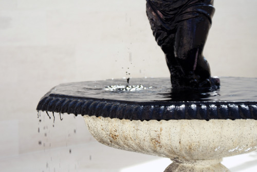 Su-Mei Tse - Many Spoken Words (2009) - Cast iron, black ink, steel, pump, plastic and stone.