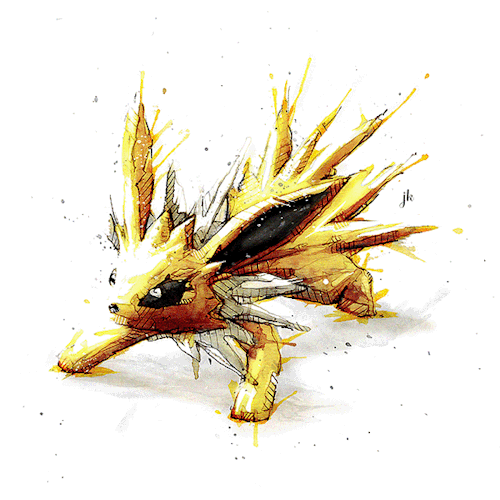 nerdsandgamersftw:  Beautiful Pokemon Artwork  Media & Materials used: Watercolour, ink, vivid, texture, mechanical pencils, ink pens, twink, adobe Photoshop cs5Total time taken: 250 hoursProject type: Commission / Personal  By Jeremy Kyle