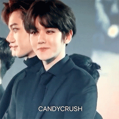 baehkkyun:  handsome baekhyun mouthing exo to the fans and then smiling (*⌒v⌒*)