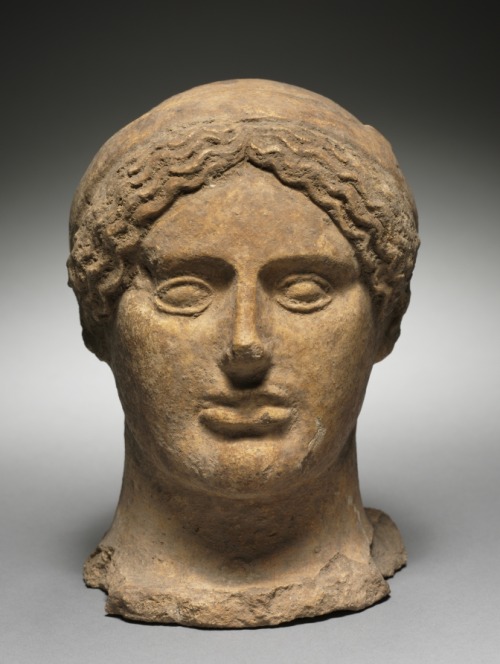 Head of a Woman, 500, Cleveland Museum of Art: Greek and Roman ArtSize: Overall: 20.3 cm (8 in.)Medium: terracottahttps: