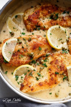 foodffs:  CREAMY LEMON PARMESAN CHICKEN (PICCATA) Really nice recipes. Every hour. Show me what you cooked!