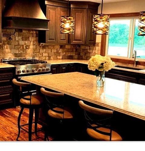 Chicago Mediterranean Kitchen Enclosed Kitchen - Large Mediterranean L-shaped Light Wood Floor And Brown