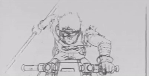 subject-28:  Akira Production Report (1988) / Line Tests / 24fps ‘On Ones’Amazing line tests from the ‘Akira Production Report’ documentary. 30 years on, Akira is still the only full-frame hand-animated feature film to adopt such a high frame