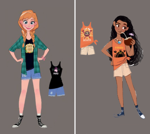 The Princesses from Ralph Breaks the Internet.Character designs by Ami Thompson and costume designs 