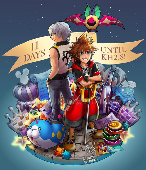 nijuukoo: NOT TOO LONG NOW, FAM!! SOON WE’LL BE ABLE TO ENJOY MORE DREAM DROP SHENANIGANS AND FINALLY FIND OUT WHAT AQUA’S BEEN UP TO /O/ Y’ALL SHOULD FOLLOW @kh2-8 TO SEE MORE COUNTDOWN ART! LOTS OF LOVELY KH ART TO SATE YOUR KH SOUL UNTIL THE