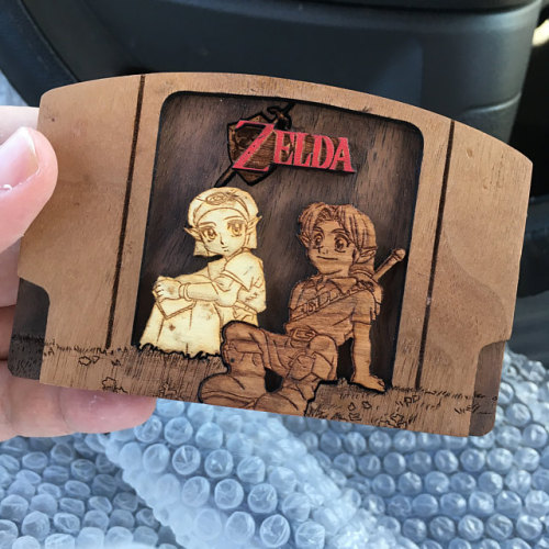 retrogamingblog: Wood-carved N64 Cartridges made by Pigminted