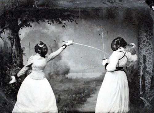 mi-soledad-maulla:Two Women Fencing, Unidentified Photographer, 1891.