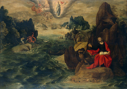 Landscape with Saint John the Evangelist on Patmos, Tobias Verhaecht and Gillis Coignet, 1598