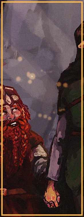 tiny previews of my piece for @lotr-zine which should drop like tonight!!! it’s a free digital zine 