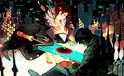 fuckyeahsupergiant:  agentturner:  “Do me a favor, don’t let me go.” (Transistor 2014)   Transistor will always be my fav futuristic game. Also, my fav OST